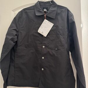 Quiksilver Men's Black long sleeve Over shirt size medium